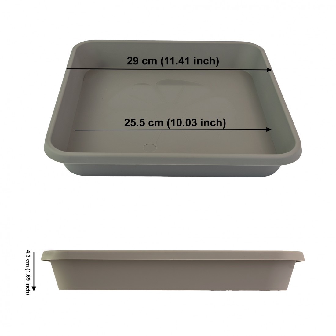 Plant Pot Saucers Square Grey